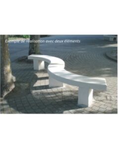 BANQUETTE COURBE 1/4 CERCLE - BETON...